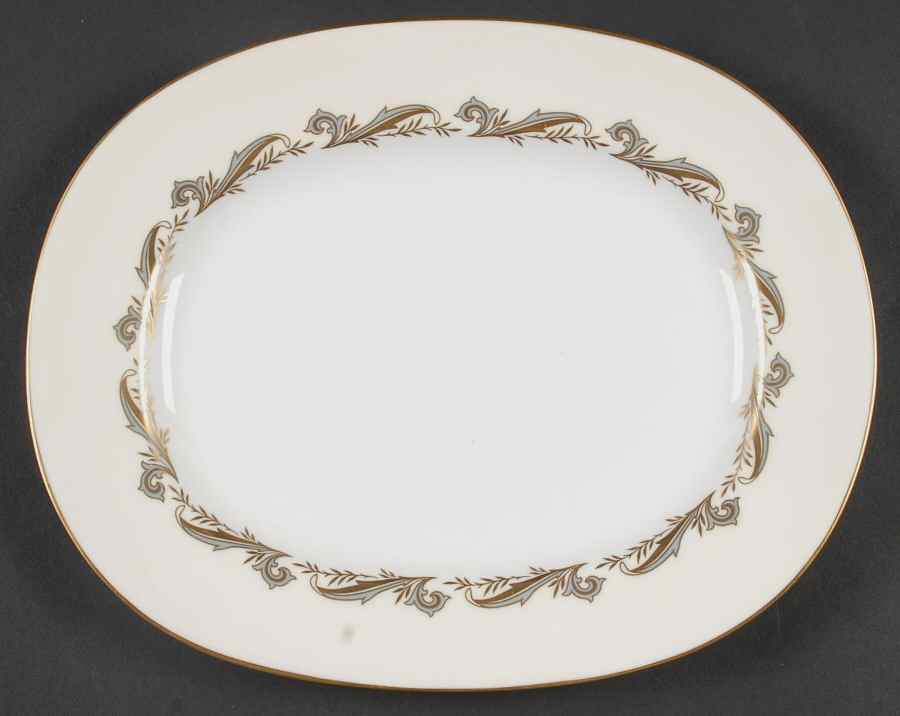 Gold Laurentian 10" Oval Serving Platter by Minton-1