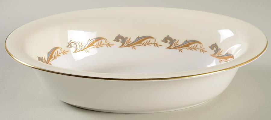 Gold Laurentian 10" Oval Vegetable Bowl by Minton-1