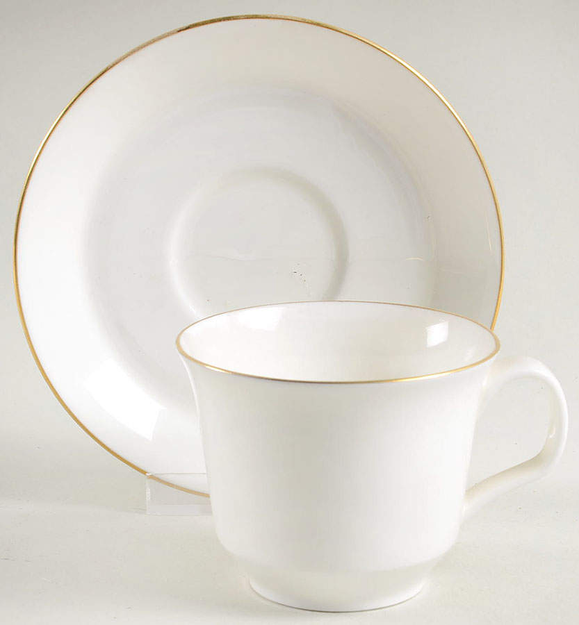 Gold Monarch Flat Demitasse Cup & Saucer Set by Minton-1