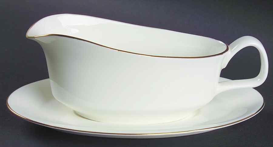 Gold Monarch Gravy Boat & Underplate by Minton-1