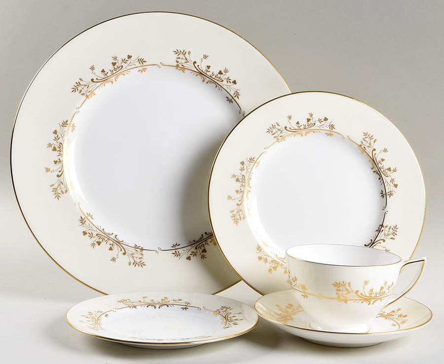 Gold Pandora 5 Piece Place Setting by Minton-1