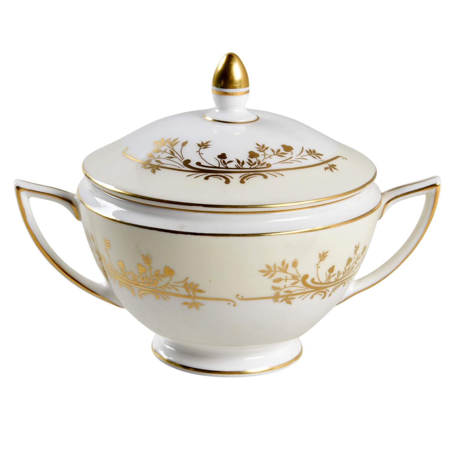 Gold Pandora Sugar Bowl & Lid by Minton-1