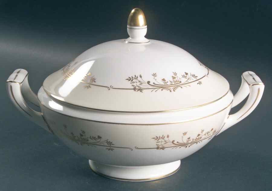 Gold Pandora Round Covered Vegetable by Minton-1