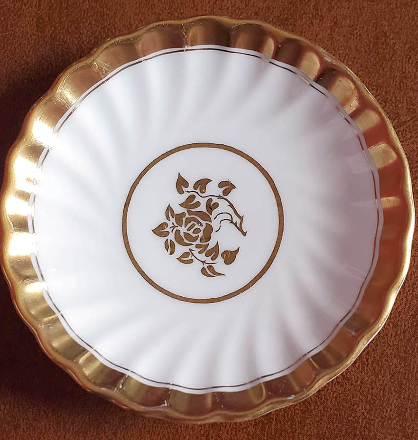 Gold Rose Butter Pat by Minton-1