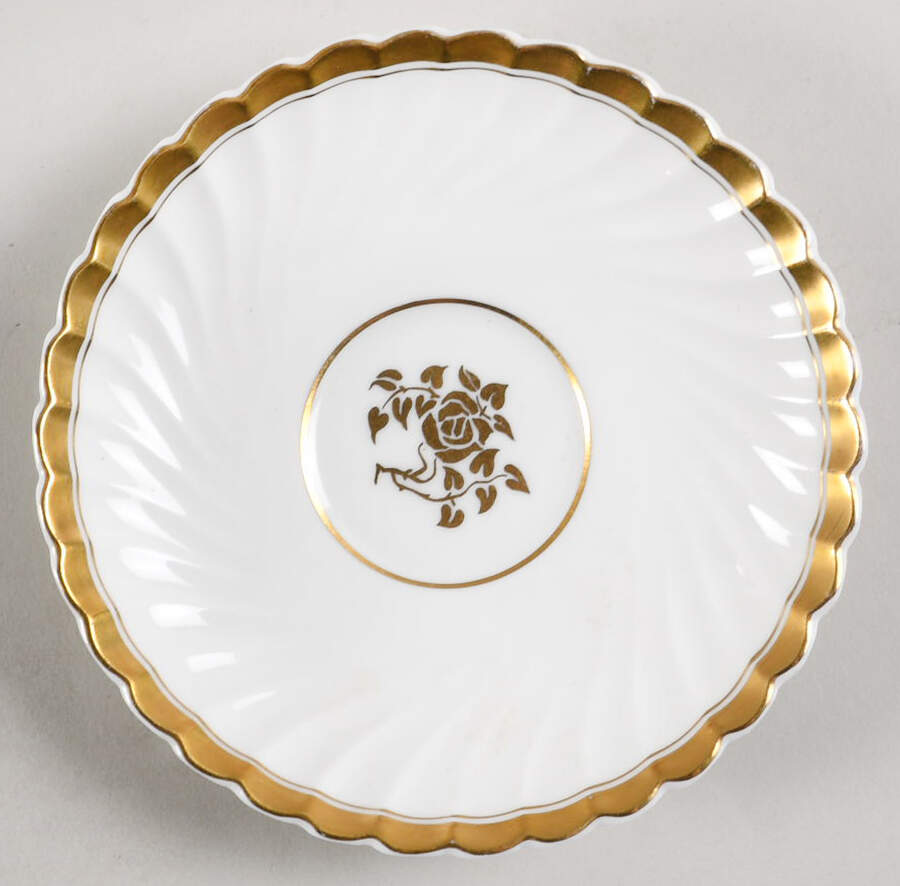 Gold Rose Saucer by Minton-1