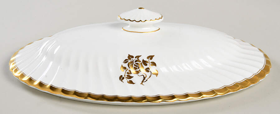 Gold Rose Lid for Tureen by Minton-1