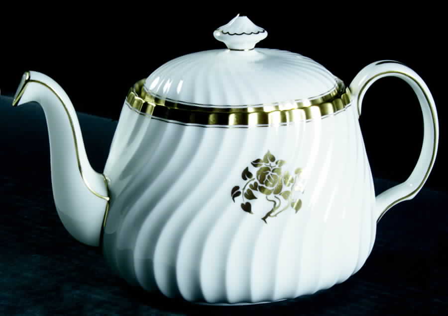 Gold Rose Teapot & Lid by Minton-1
