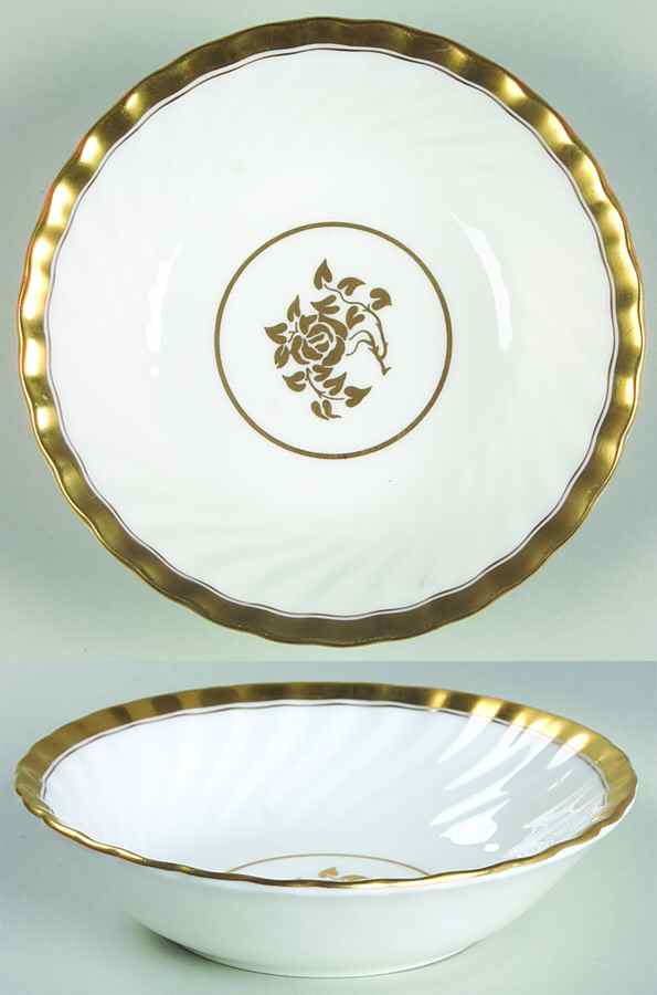 Gold Rose Fruit/Dessert (Sauce) Bowl by Minton-1