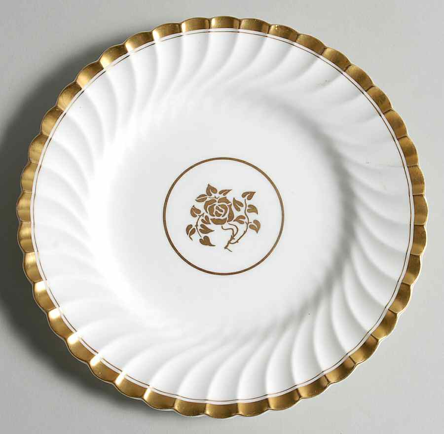 Gold Rose Salad Plate by Minton-1