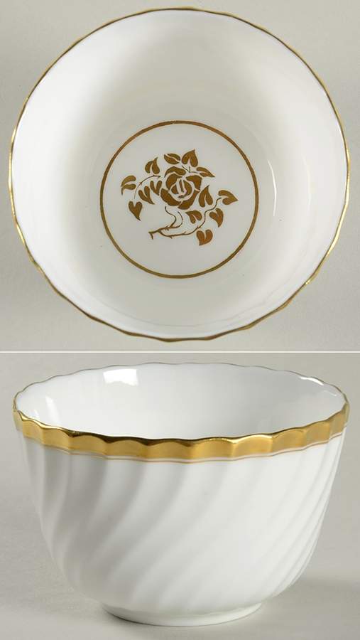 Gold Rose Mini Open Sugar Bowl by Minton-1