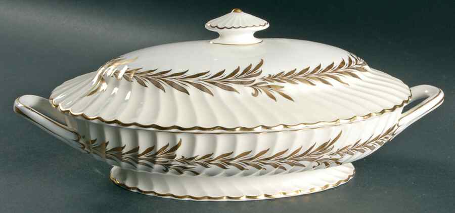 Golden Symphony Oval Covered Vegetable by Minton-1