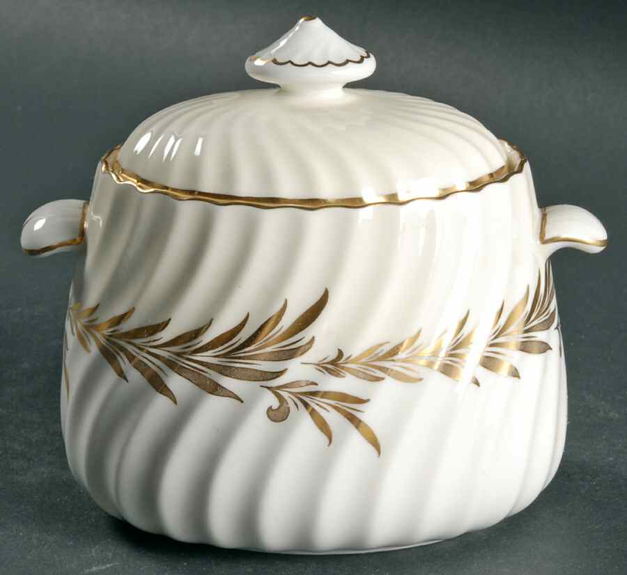 Golden Symphony Sugar Bowl & Lid by Minton-1