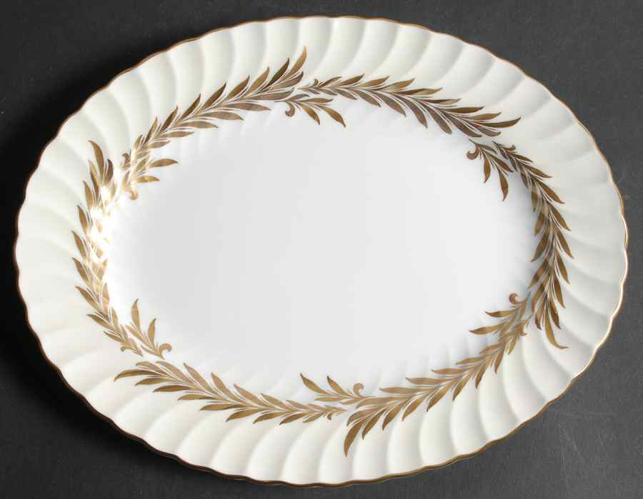 Golden Symphony 10" Oval Serving Platter by Minton-1