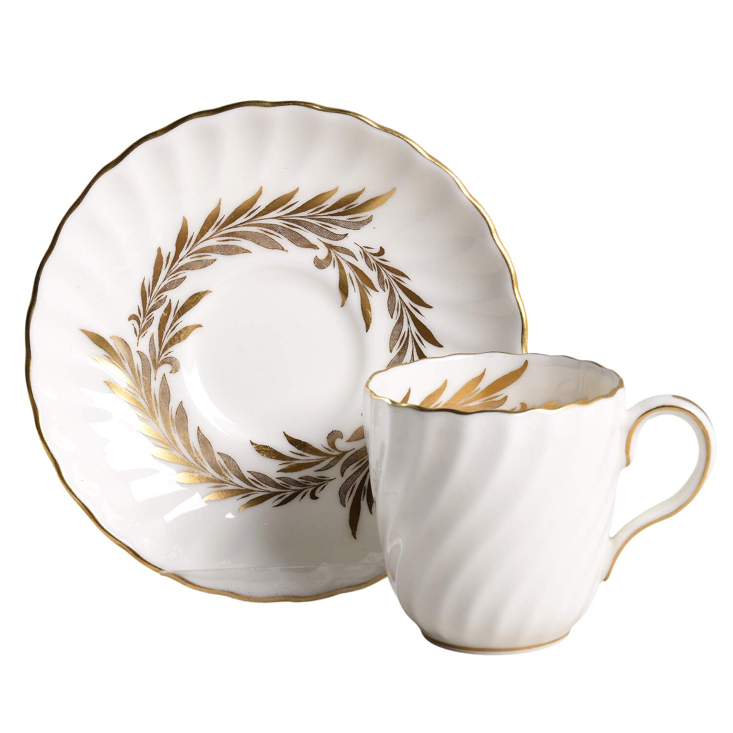 Golden Symphony Flat Demitasse Cup & Saucer Set by Minton-1