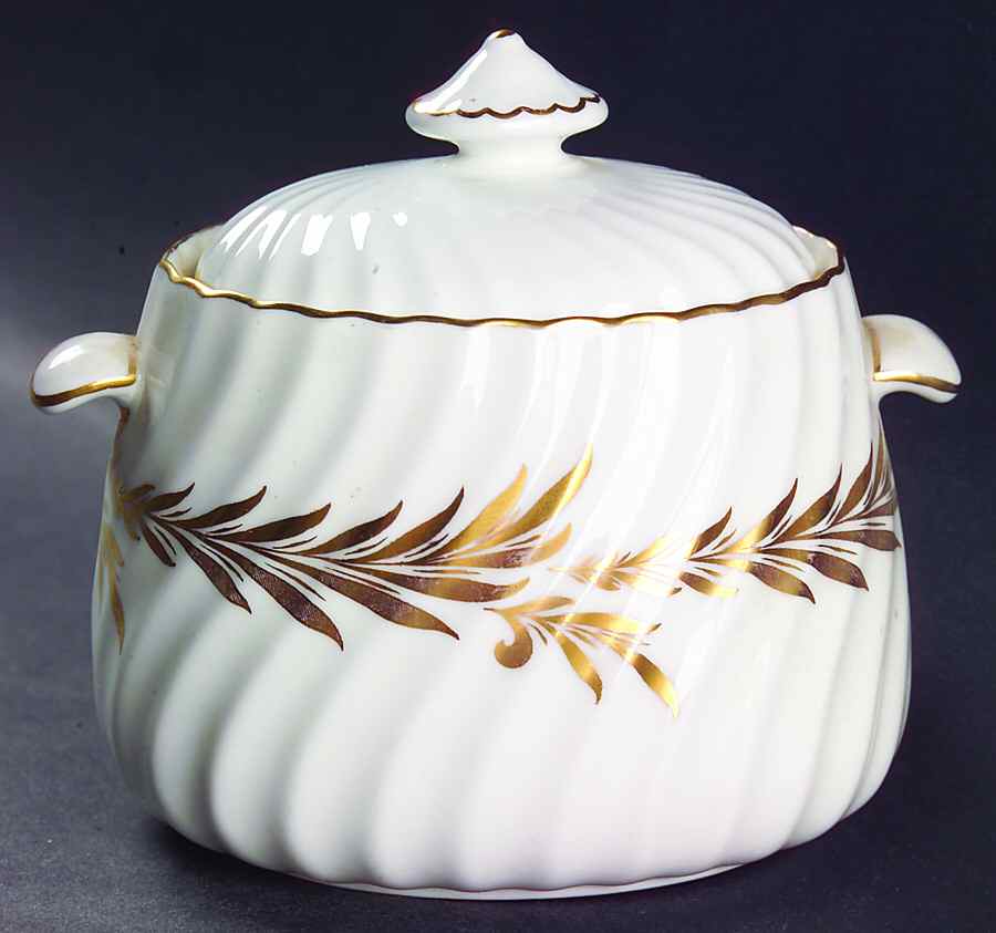 Golden Symphony Sugar Bowl & Lid by Minton-1