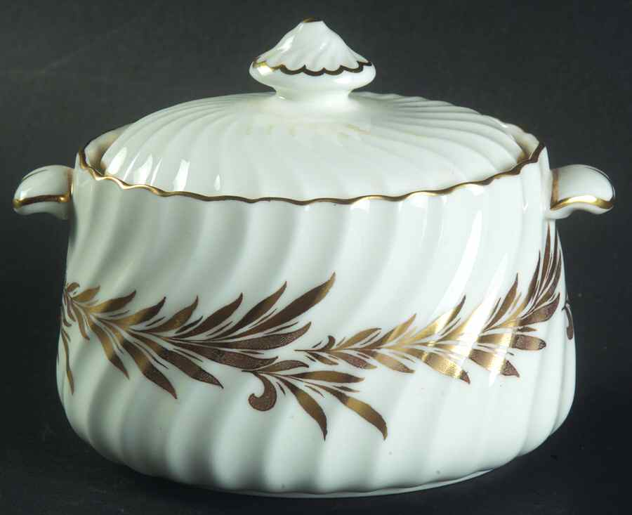 Golden Symphony Mini Sugar Bowl & Lid by Minton-1