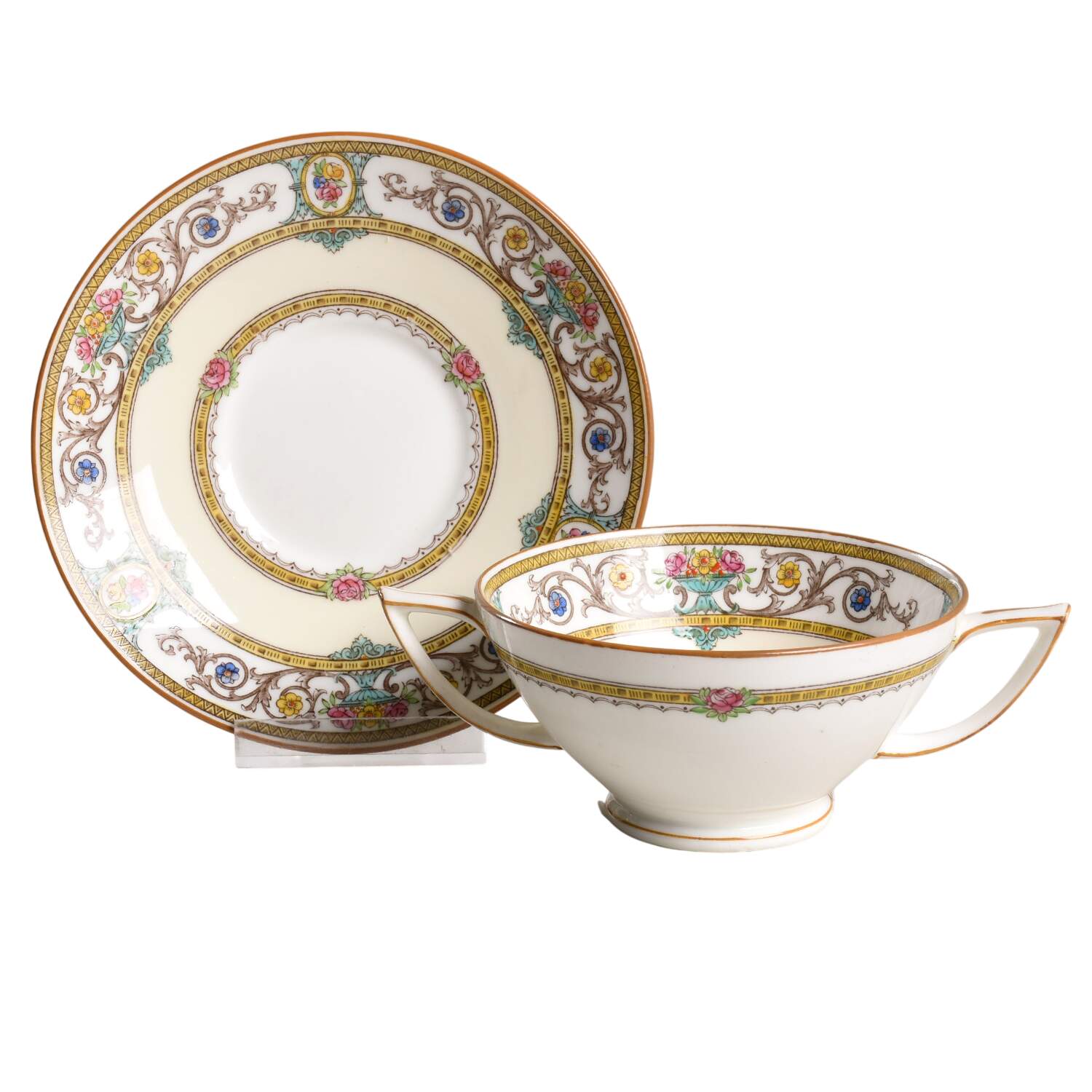 Grasmere Footed Bouillon Cup & Saucer by Minton-1