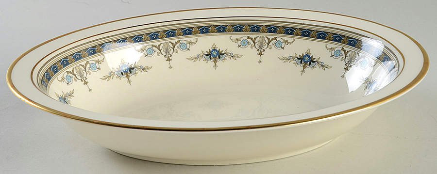 Grasmere Blue 10" Oval Vegetable Bowl by Minton-1
