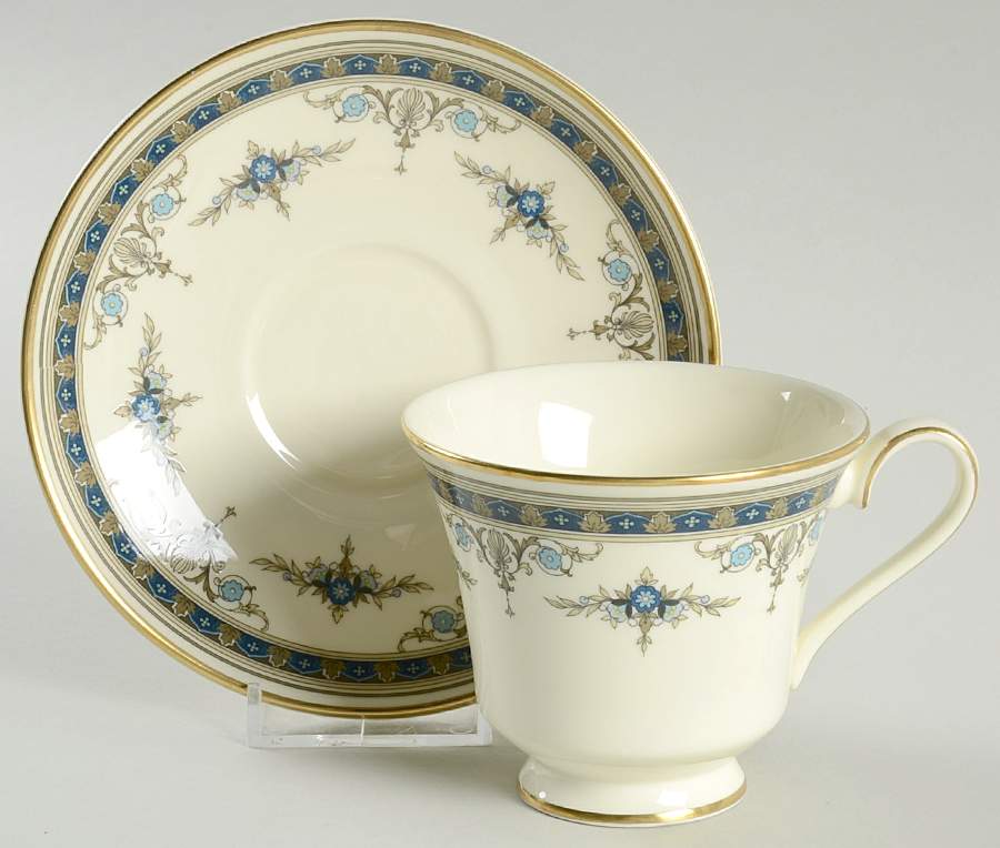 Grasmere Blue Footed Cup & Saucer Set by Minton-1