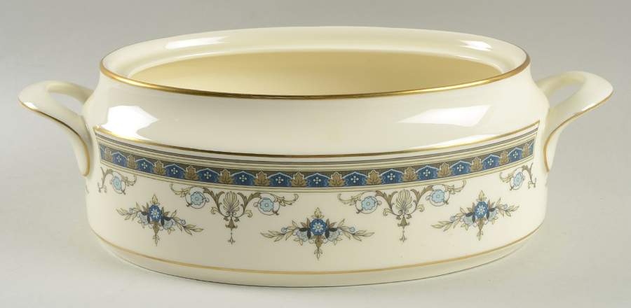 Grasmere Blue Oval Vegetable No Lid by Minton-1