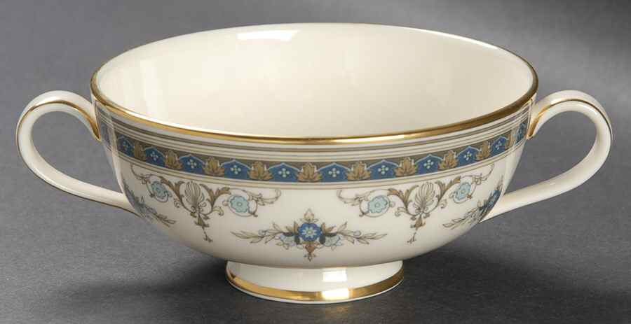 Grasmere Blue Footed Cream Soup Bowl by Minton-1