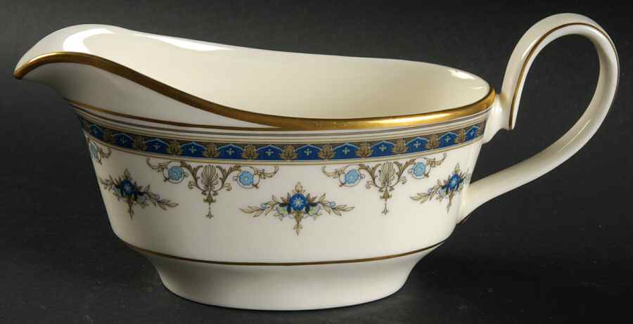 Grasmere Blue Gravy Boat by Minton-1