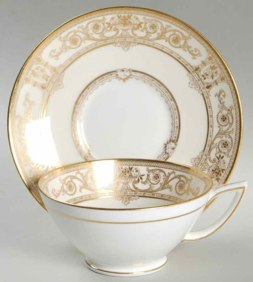 Grasmere Gold Footed Cup & Saucer Set by Minton-1