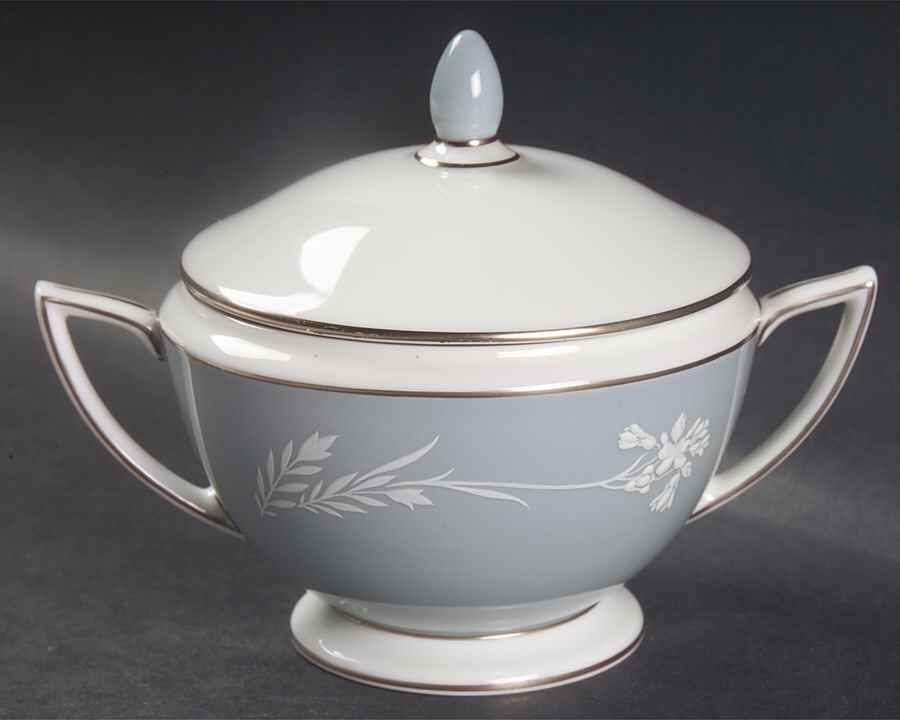 Grey Cameo Sugar Bowl & Lid by Minton-1