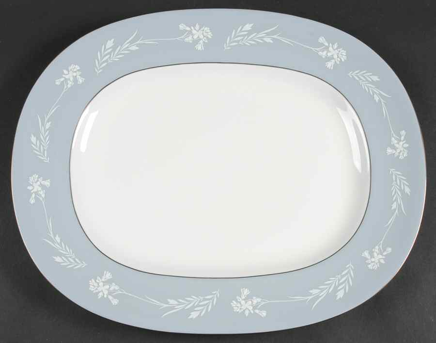 Grey Cameo 15" Oval Serving Platter by Minton-1