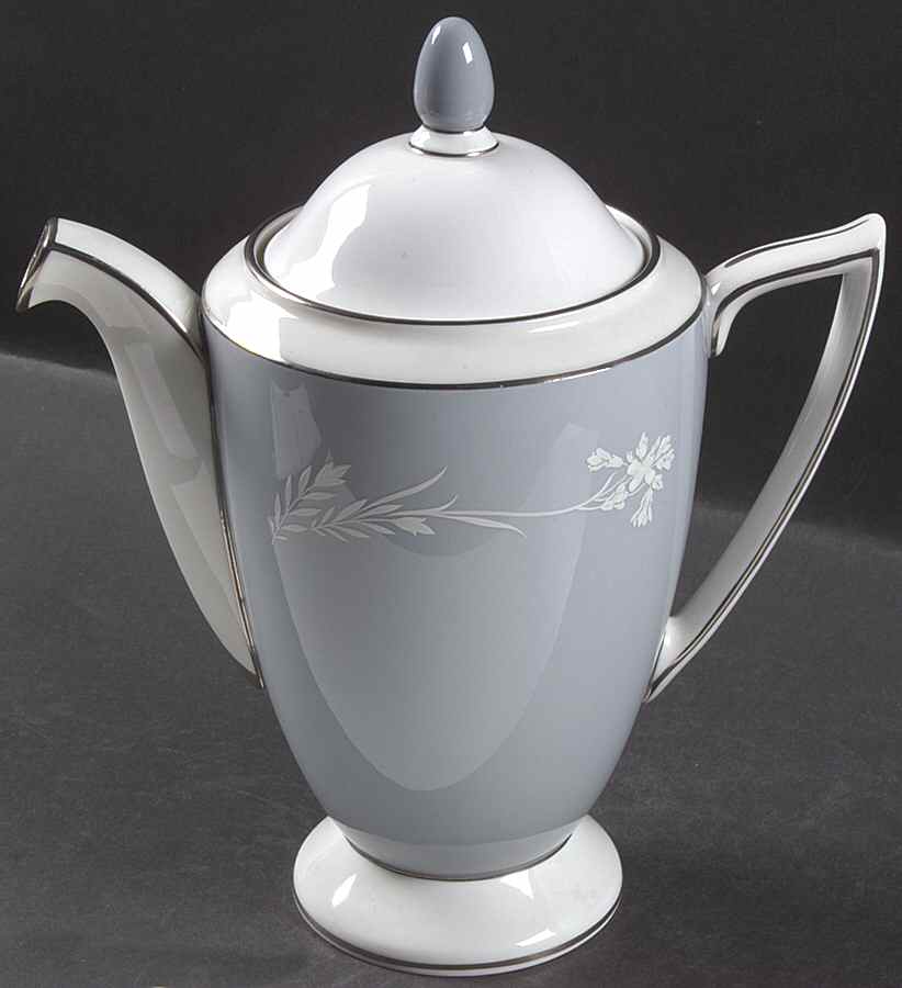 Grey Cameo Coffee Pot & Lid by Minton-1
