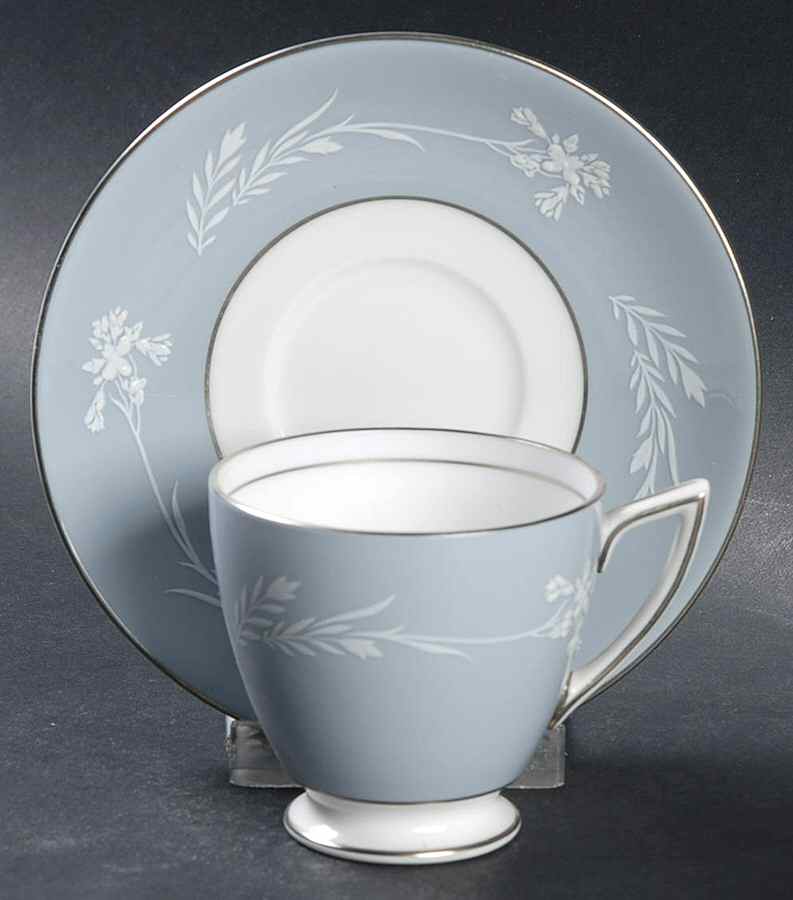 Grey Cameo Footed Demitasse Cup & Saucer Set by Minton-1