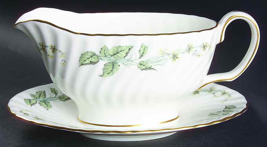 Greenwich Gravy Boat with Attached Underplate by Minton-1