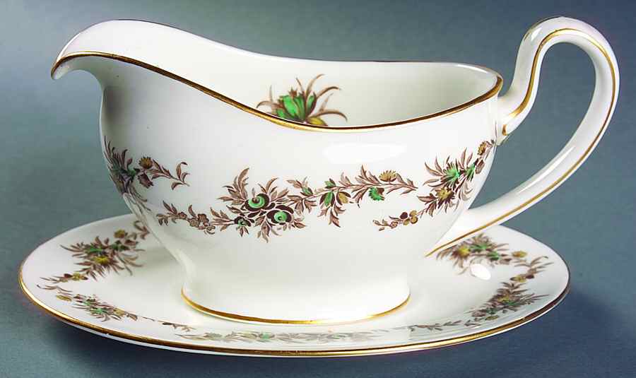Greenbriar Gravy Boat & Underplate by Minton-1