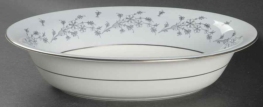 Grey Mist 10" Oval Vegetable Bowl by Minton-1
