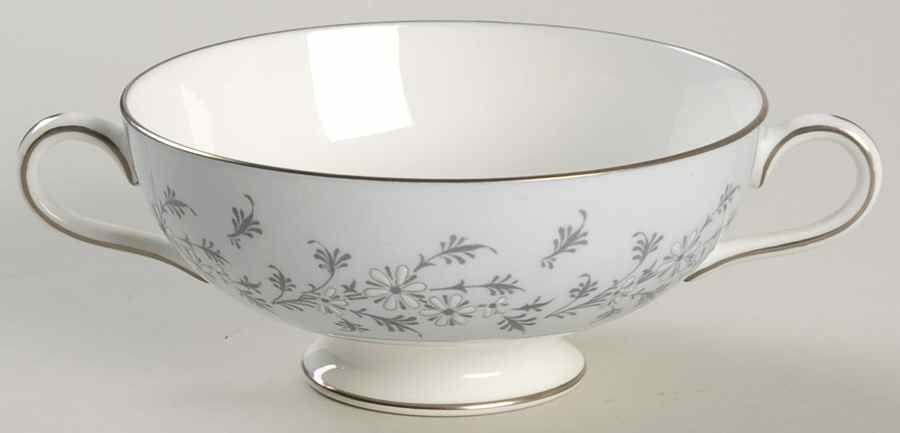 Grey Mist Footed Cream Soup Bowl by Minton-1