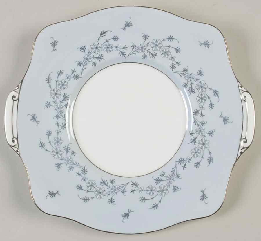 Grey Mist Square Handled Cake Plate by Minton-1