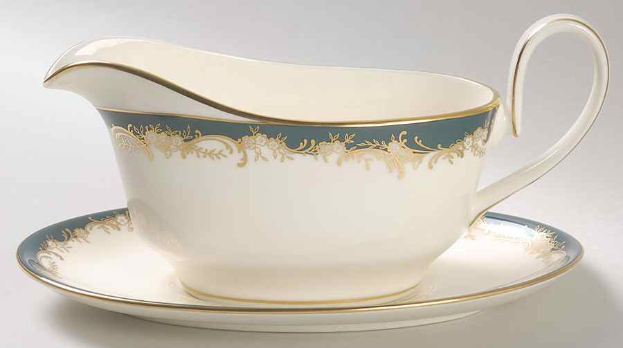 Grosvenor Gravy Boat & Underplate by Minton-1