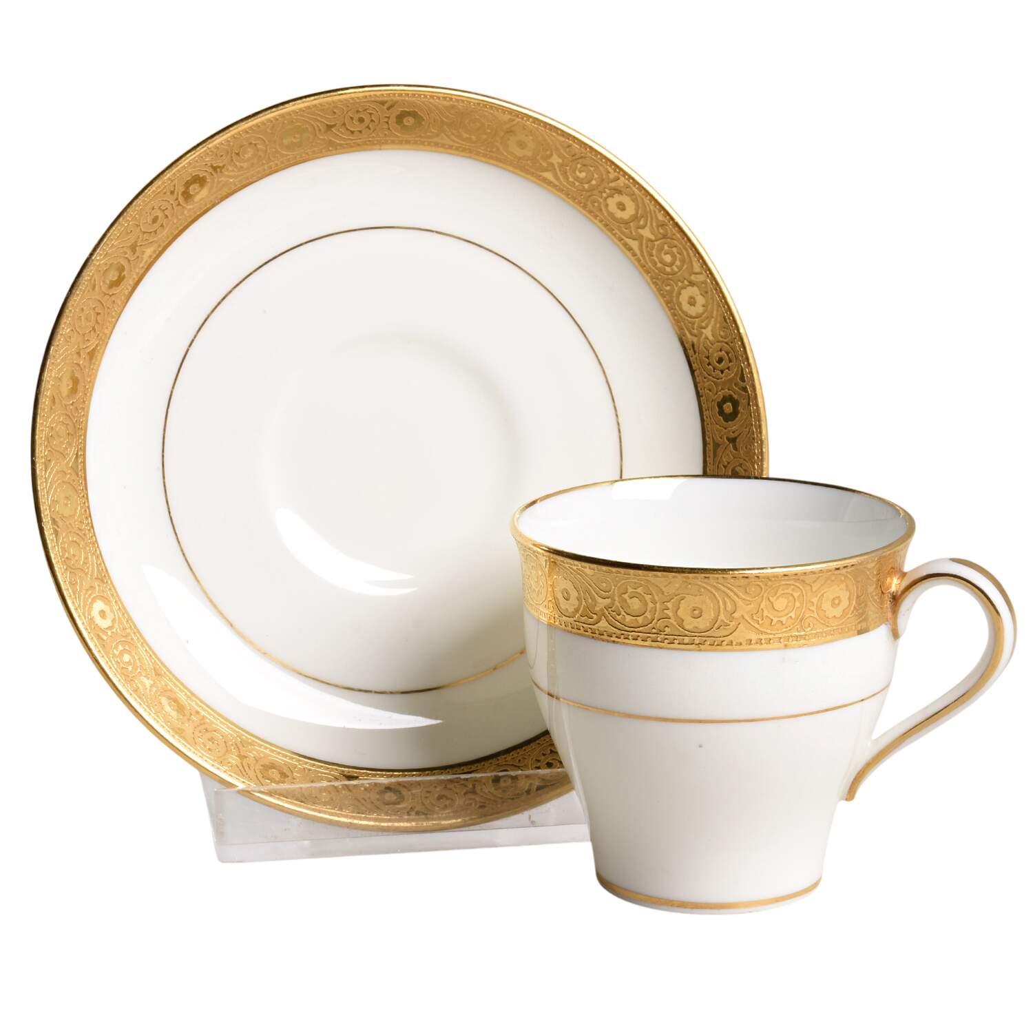 H1325 Footed Demitasse Cup & Saucer Set by Minton-1