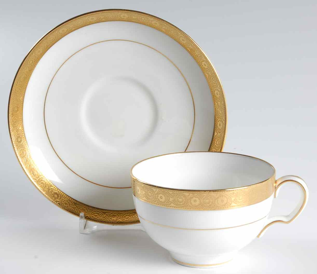 H1325 Flat Cup & Saucer Set by Minton-1