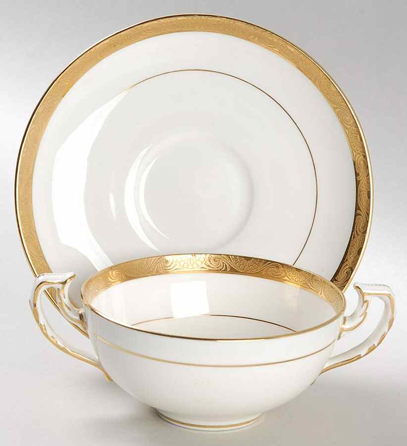 H1886 Flat Bouillon Cup & Saucer by Minton-1