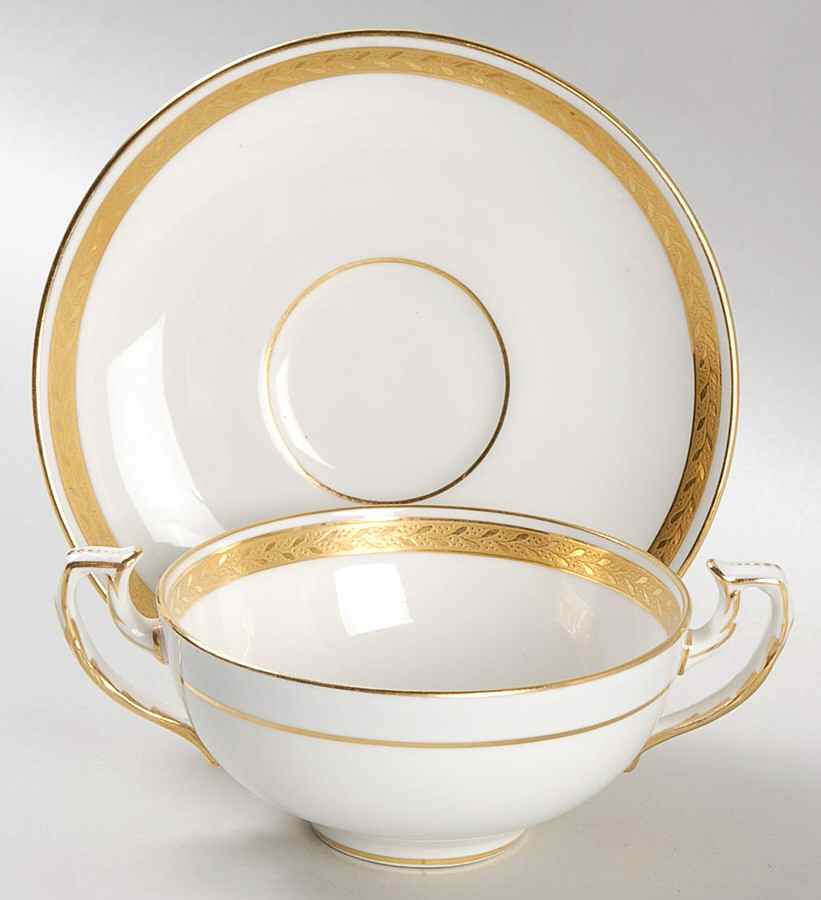 H1916 Footed Bouillon Cup & Saucer by Minton-1
