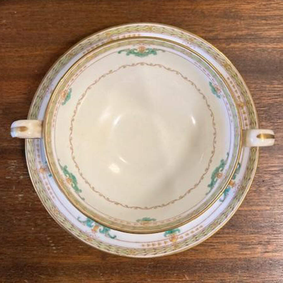 H2472 Flat Cream Soup Bowl & Saucer Set by Minton-1