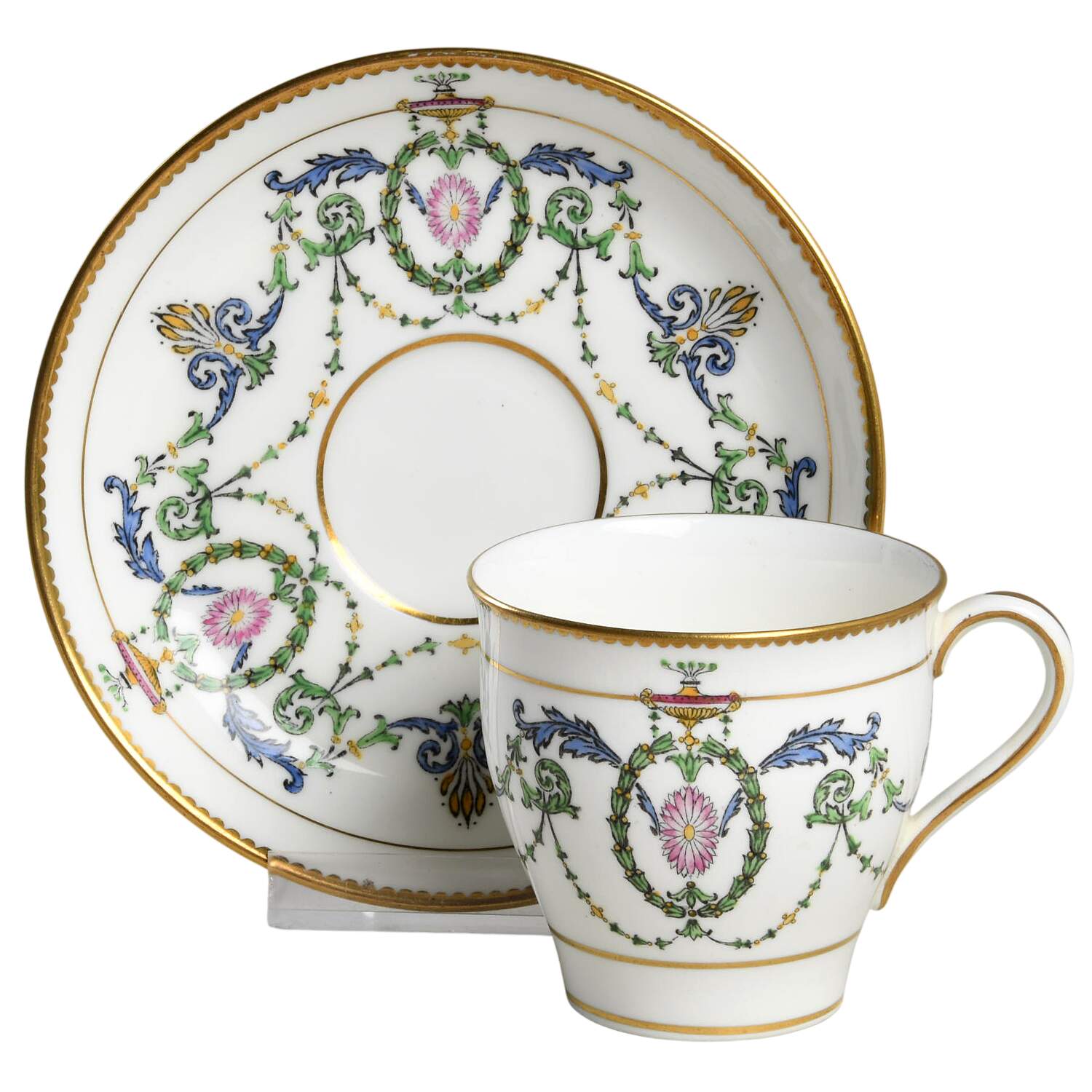 H2581 Flat Demitasse Cup & Saucer Set by Minton-1
