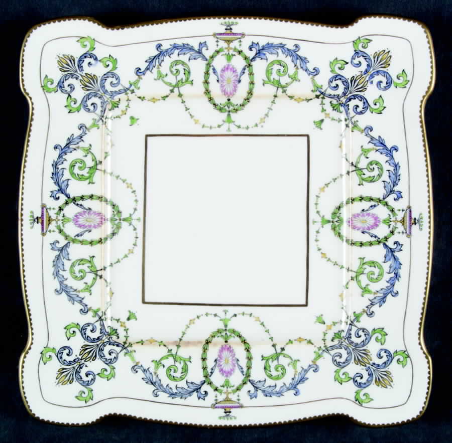 H2581 Square Cake Plate by Minton-1