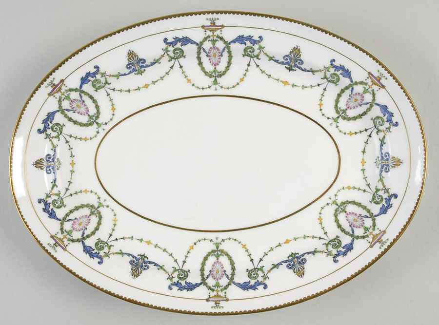 H2581 13" Oval Serving Platter by Minton-1