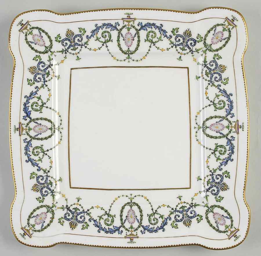 H2581 12" Square Cake Plate by Minton-1