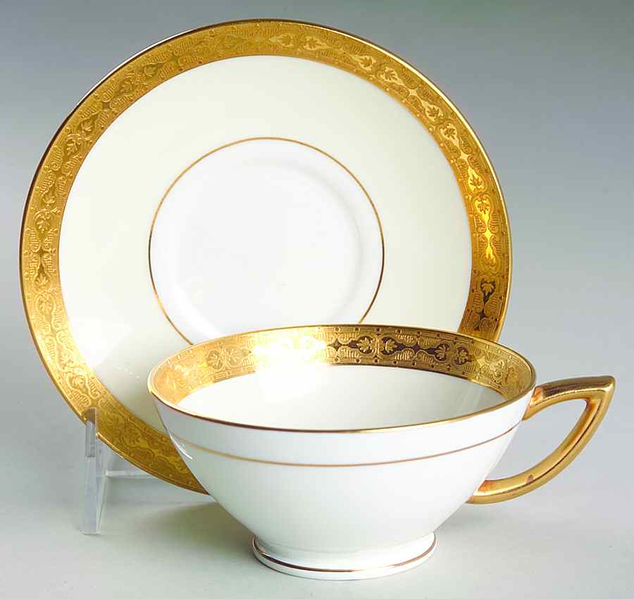 H3706 Footed Cup & Saucer Set by Minton-1