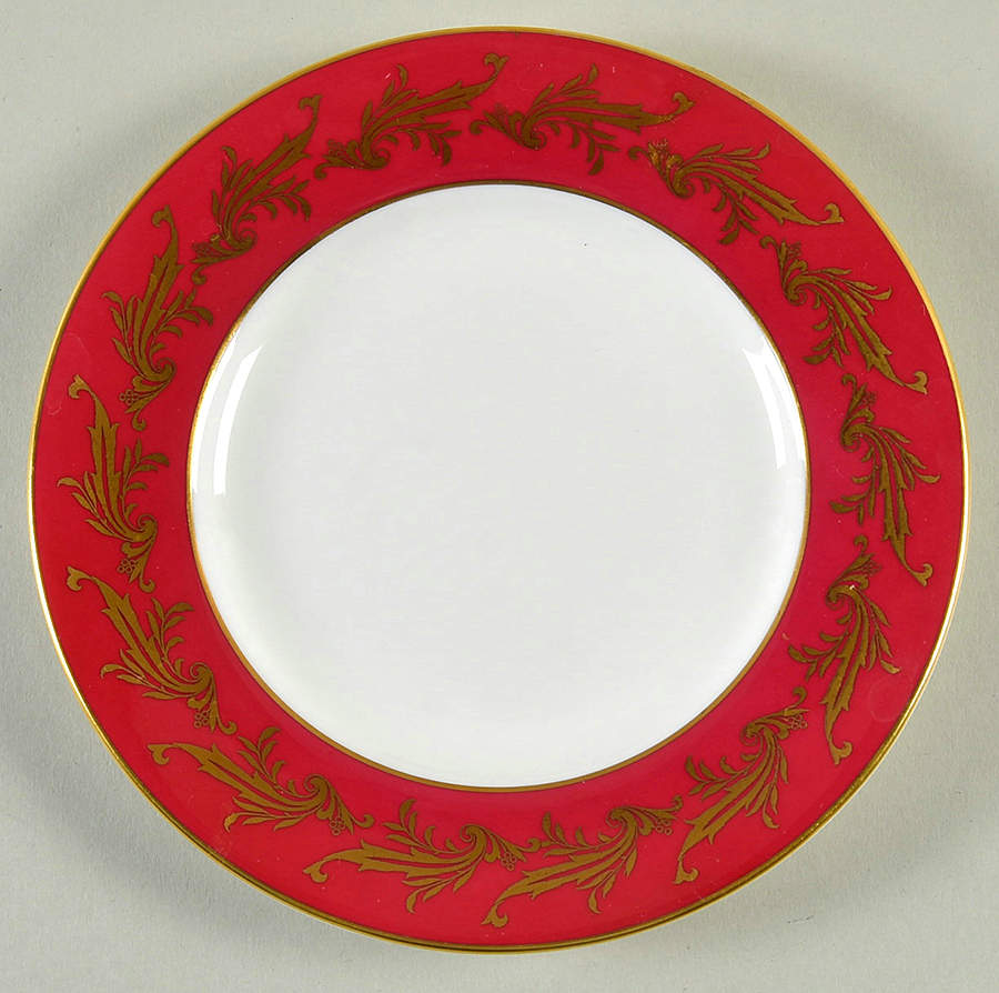 H5181 Maroon Bread & Butter Plate by Minton-1