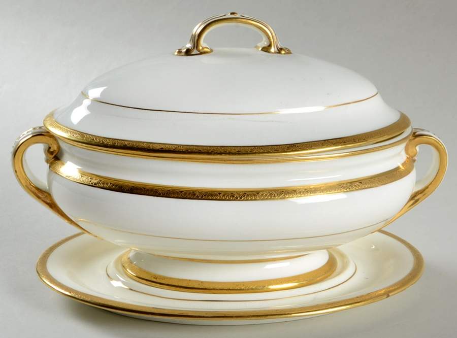 H969 Sauce Boat & Lid with Underplate by Minton-1