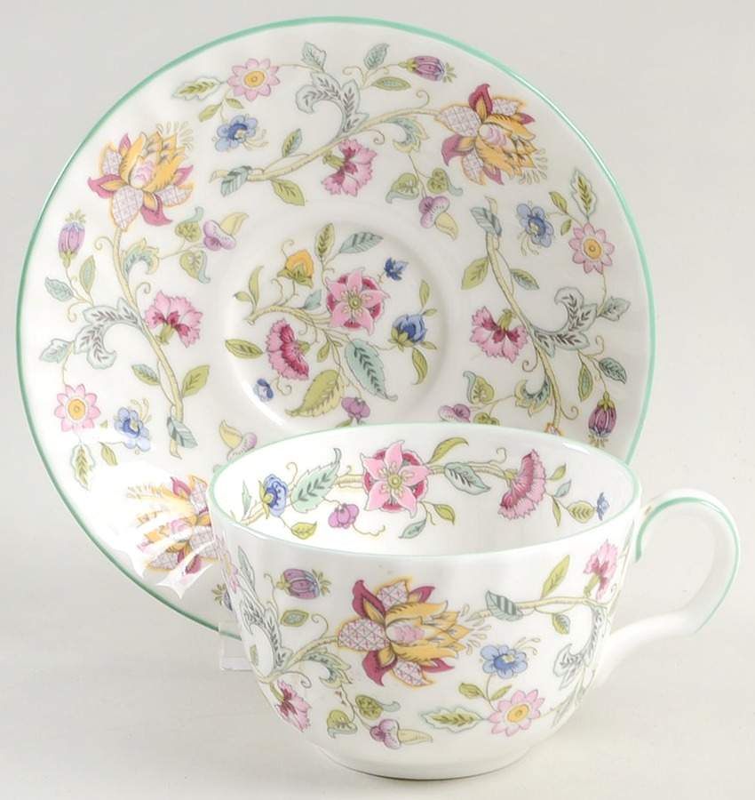 Haddon Hall Flat Cup & Saucer Set by Minton-1